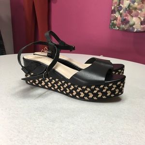 Zara Chevron Espadrille Platform Sandals